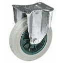 LAG Fixed Castor, 110 kg Load Capacity, 125 mm Wheel Diameter, Galvanised Steel Frame 14112G