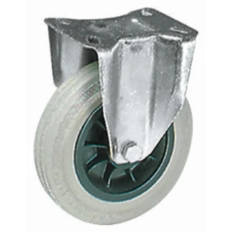 LAG Fixed Castor, 110 kg Load Capacity, 125 mm Wheel Diameter, Galvanised Steel Frame 14112G