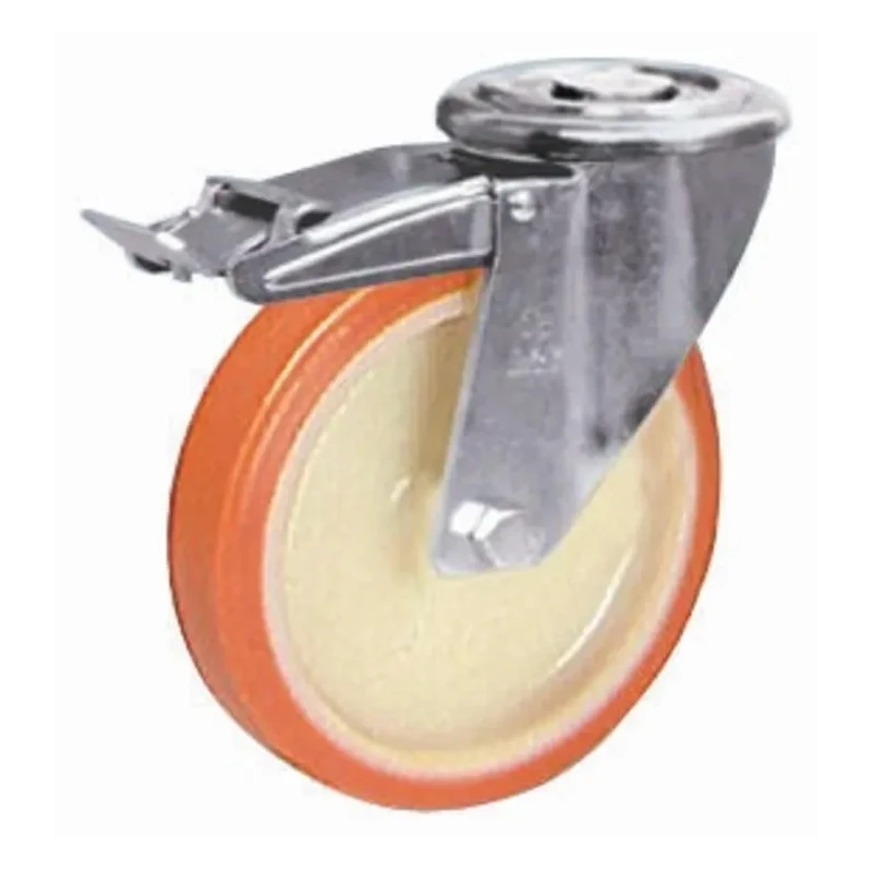 LAG Medium Duty Swivel Castor Wheel 120 kg Capacity 100 mm Diameter Polyurethane Tyre 20230 FR FB