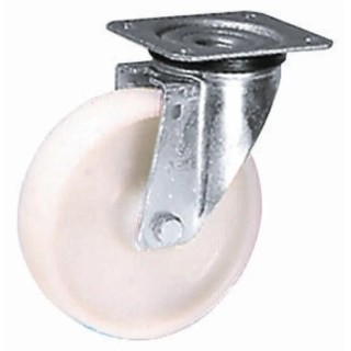 LAG Medium Duty Swivel Castor with 150 mm Nylon Polyamide Wheel, 200 kg Load Capacity, 181 mm Height, Galvanised Steel 18771