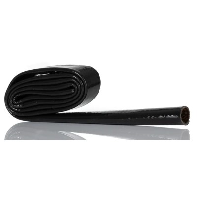 RS PRO Expandable Braided Silicone Rubber Glass Black Cable Sleeve 1m Length 25.6mm Diameter 668-1236