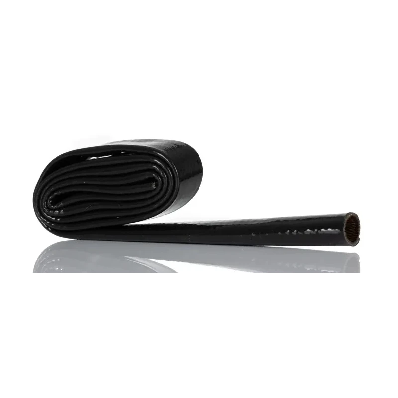 RS PRO Expandable Braided Silicone Rubber Glass Black Cable Sleeve 1m Length 25.6mm Diameter 668-1236