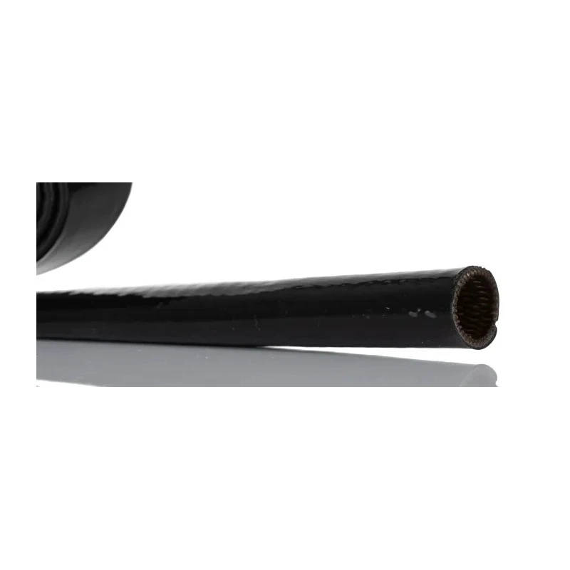 RS PRO Expandable Braided Silicone Rubber Glass Black Cable Sleeve 1m Length 25.6mm Diameter 668-1236