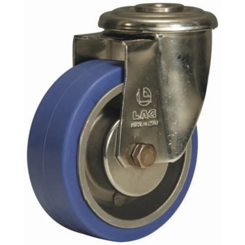LAG Swivel Castor 100 kg Load Capacity 100 mm Wheel Diameter Die Cast Aluminium Hub 27307PFHB