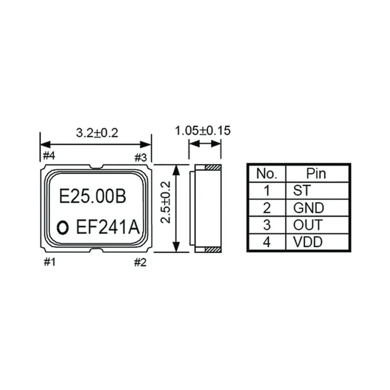 Epson 8MHz XO Oscillator ±100 ppm CMOS 4-Pin Surface Mount Q33310F70015611