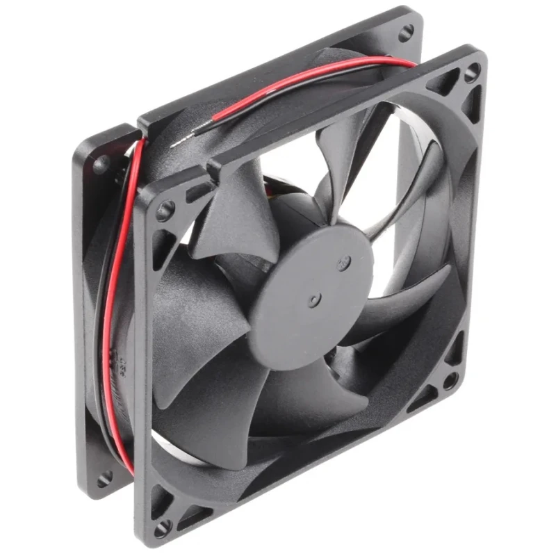 RS PRO OD9225 Series DC Sealed Sleeve Axial Fan 12V DC 2.9W 2900 RPM 88.3 m³/h 92.5mm x 92.5mm x 25mm OD9225