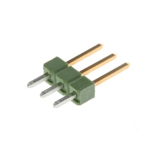 TE Connectivity AMPMODU MOD II Series Pin Header Unshrouded 3 Contact 2.54 mm Pitch 1 Row 826646-3