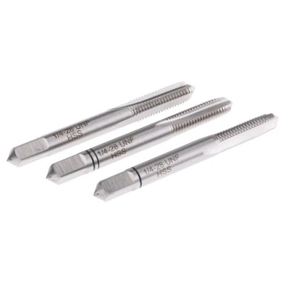 RS PRO Threading Tap 1/4-28UNF Thread UNF Standard Straight Flute Hand Tap 56mm Length 6mm Shank 668-1093