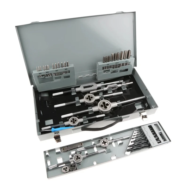 RS PRO 44-Piece Tap & Drill Set M3 x M12 Thread Metric Standard, Straight Flute, Hand Tap 668-1122