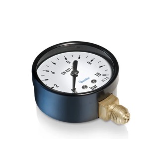 Bourdon 50 mm G 1/4 Bottom Pressure Gauge, 2.5 bar, ±2.5% Accuracy, Black Painted Steel Case MAT2-D20.B18