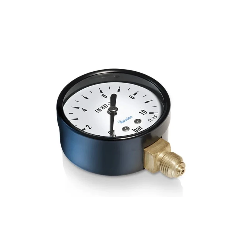 Bourdon 50 mm G 1/4 Bottom Pressure Gauge, 2.5 bar, ±2.5% Accuracy, Black Painted Steel Case MAT2-D20.B18
