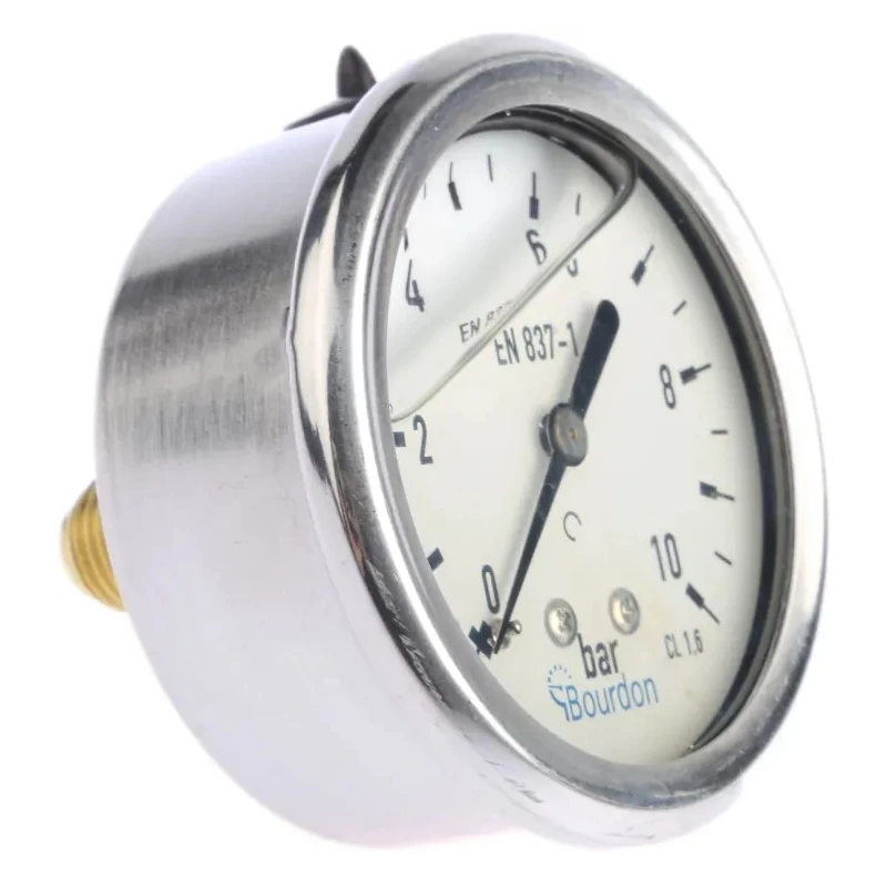 Bourdon Stainless Steel Case Pressure Gauge 63 mm Dial, G 1/4 Connection, 10 bar MIT3-F22.B22