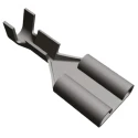 TE Connectivity FASTON .250 Silver Uninsulated Female Spade Connector, Crimp, 6.35 x 0.81 mm Tab Size 20 AWG to 15 160807-2