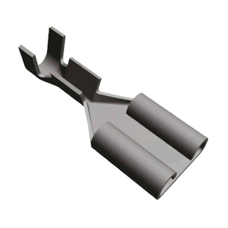 TE Connectivity FASTON .250 Silver Uninsulated Female Spade Connector, Crimp, 6.35 x 0.81 mm Tab Size 20 AWG to 15 160807-2