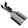 TE Connectivity FASTON .250 Silver Uninsulated Female Spade Connector, Crimp, 6.35 x 0.81 mm Tab Size 20 AWG to 15 160807-2