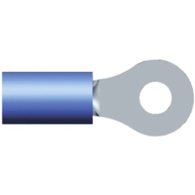 RS PRO PIDG Insulated Ring Terminal M3.5 Stud Size 16 AWG to 14 AWG Wire Size Blue 36157