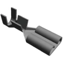 TE Connectivity FASTON .187 Black Uninsulated Female Spade Connector Crimp 4.75 x 0.51 mm 17 AWG to 13 AWG 5-160431-2