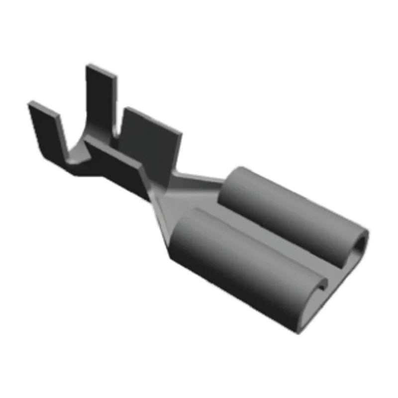 TE Connectivity FASTON .187 Black Uninsulated Female Spade Connector Crimp 4.75 x 0.51 mm 17 AWG to 13 AWG 5-160431-2