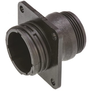 TE Connectivity CPC Straight 16 Way Panel Circular Connector Female Contacts Black Thermoplastic Shell Size 17 182916-1
