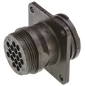 TE Connectivity CPC Straight 16 Way Panel Circular Connector Female Contacts Black Thermoplastic Shell Size 17 182916-1