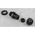 RS PRO Black Nylon Cable Gland M20 Thread, 6 mm Minimum, 12 mm Maximum Diameter, IP68 Protection 669-4664