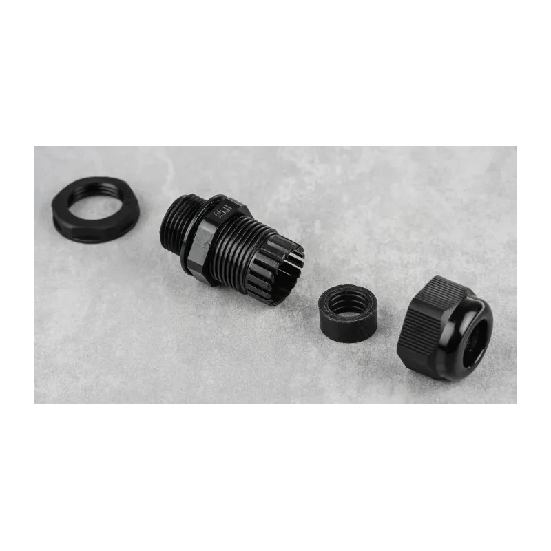 RS PRO Black Nylon Cable Gland M20 Thread, 6 mm Minimum, 12 mm Maximum Diameter, IP68 Protection 669-4664