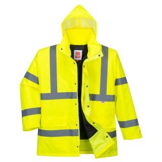 RS PRO Yellow Unisex Hi Vis Traffic Jacket 3XL Waterproof, Flame Resistant, Reflective Tape 184-5966