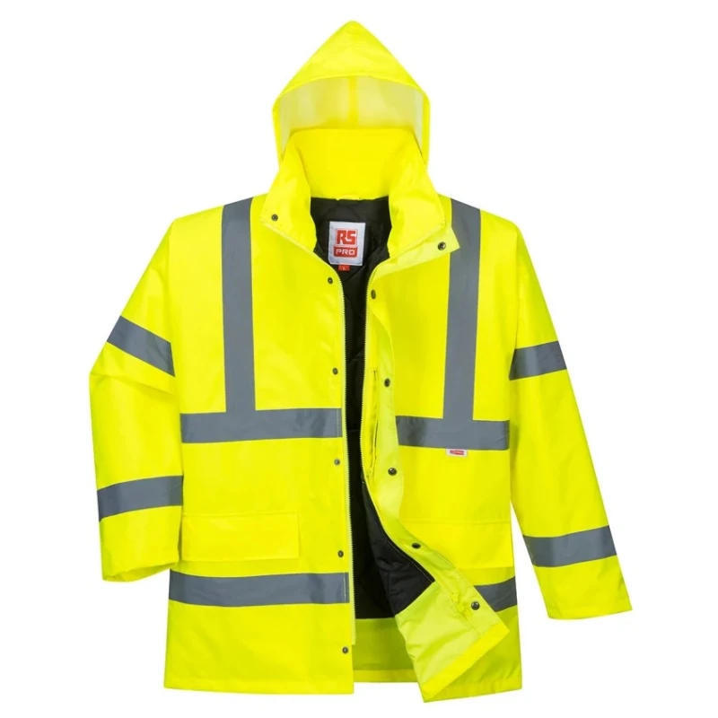 RS PRO Yellow Unisex Hi Vis Traffic Jacket 3XL Waterproof, Flame Resistant, Reflective Tape 184-5966