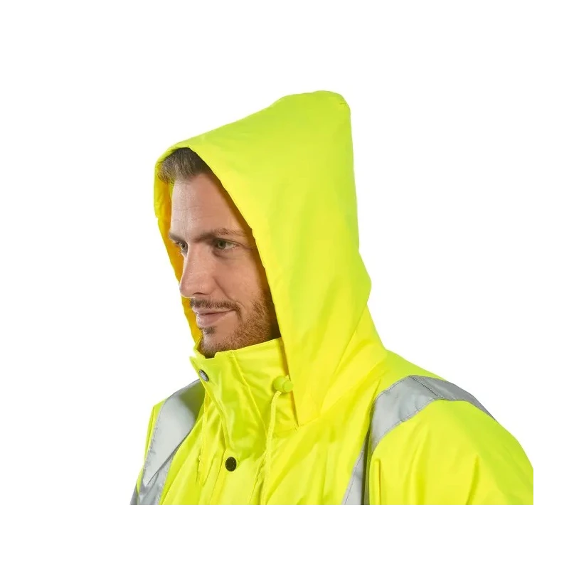 RS PRO Yellow Unisex Hi Vis Traffic Jacket 3XL Waterproof, Flame Resistant, Reflective Tape 184-5966
