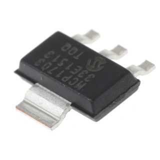 Microchip MCP1703 5-Channel Low Dropout Voltage Regulator 3.3V 250mA SOT-223 3-Pin MCP1703-3302E/DB