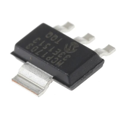 Microchip MCP1703 5-Channel Low Dropout Voltage Regulator 3.3V 250mA SOT-223 3-Pin MCP1703-3302E/DB