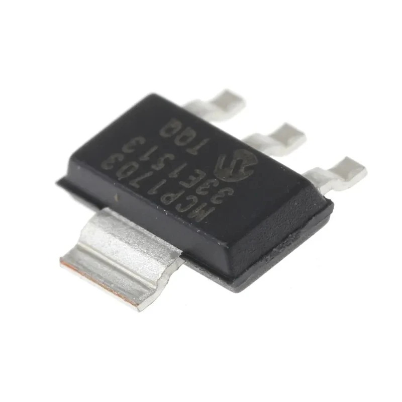 Microchip MCP1703 5-Channel Low Dropout Voltage Regulator 3.3V 250mA SOT-223 3-Pin MCP1703-3302E/DB