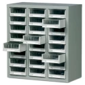 RS PRO Steel Cabinet 24 Drawer Storage Steel Grey 640 mm x 586 mm x 290 mm 669-3796