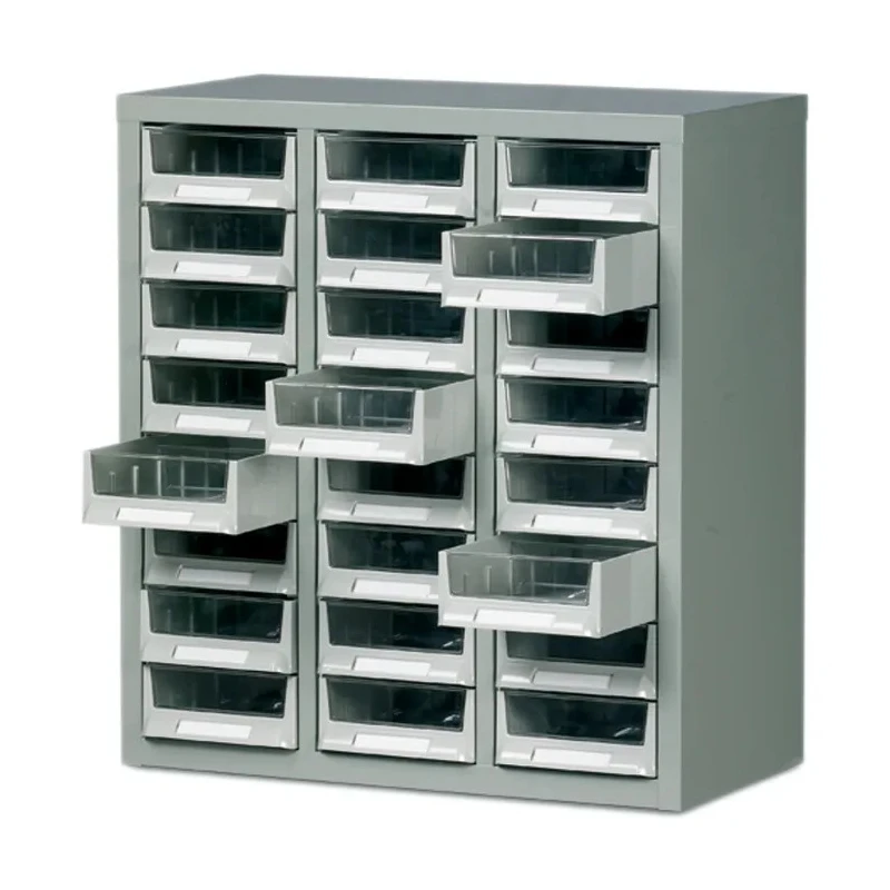 RS PRO Steel Cabinet 24 Drawer Storage Steel Grey 640 mm x 586 mm x 290 mm 669-3796