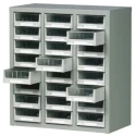 RS PRO Steel Cabinet 24 Drawer Storage Steel Grey 640 mm x 586 mm x 290 mm 669-3796