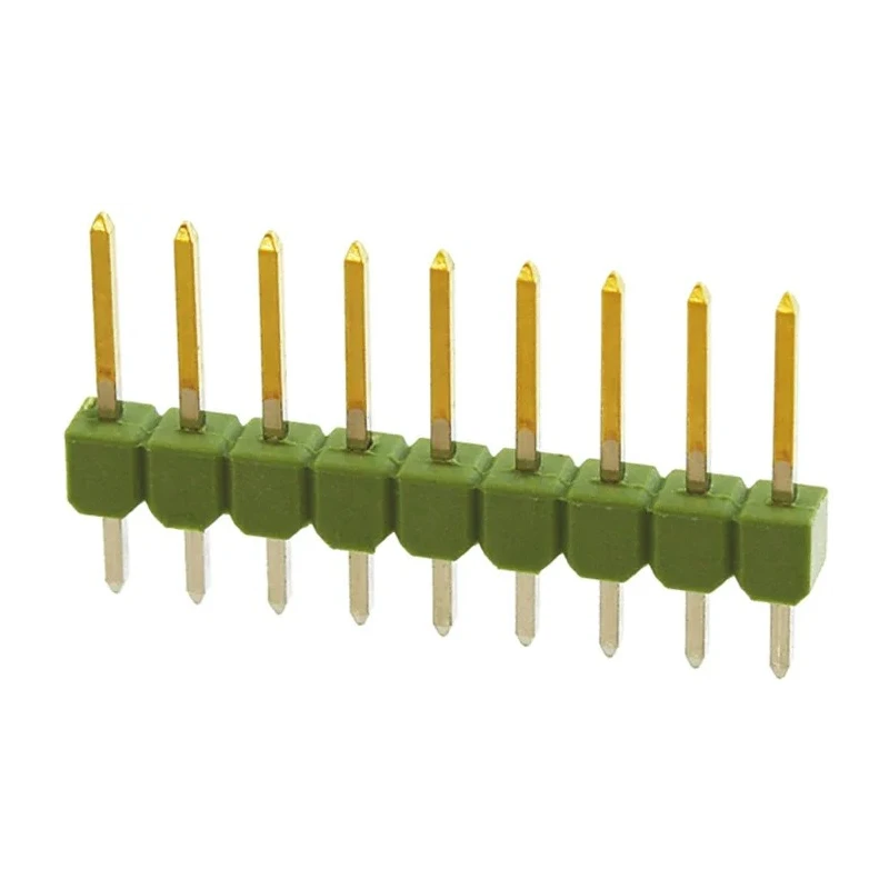 TE Connectivity AMPMODU MOD II Series Straight Through Hole Pin Header, 9 Contacts, 2.54 mm Pitch, 1 Row, Unshrouded 826629-9