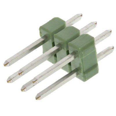 TE Connectivity AMPMODU MOD II Series Straight Through Hole Pin Header 6 Contacts 2.54 mm Pitch 2 Row Unshrouded 826925-3