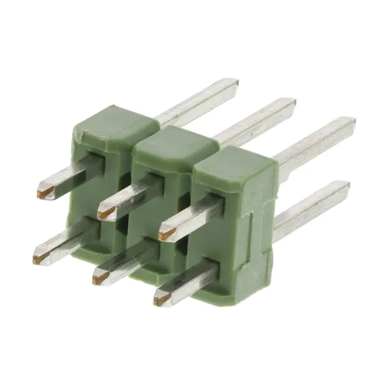 TE Connectivity AMPMODU MOD II Series Straight Through Hole Pin Header 6 Contacts 2.54 mm Pitch 2 Row Unshrouded 826925-3