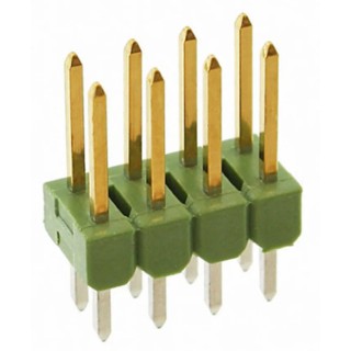 TE Connectivity AMPMODU MOD II Series Straight Through Hole Pin Header 8 Contact 2.54 mm Pitch 2 Row Unshrouded 826632-4