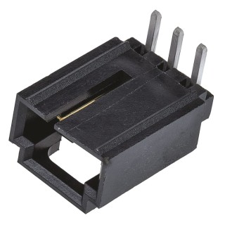 Molex SL Series Right Angle Through Hole PCB Header, 3 Contacts, 1 Row, 2.54 mm Pitch, 3A Current Rating 70553-0002