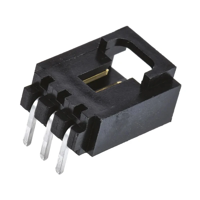 Molex SL Series Right Angle Through Hole PCB Header, 3 Contacts, 1 Row, 2.54 mm Pitch, 3A Current Rating 70553-0002