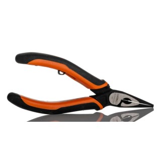 Bahco 5-Piece Long Nose Plier Set, Serrated Jaw, 140mm Overall Length, 37mm Jaw Length, Ergonomic Steel Handles 2430 G-140 IP