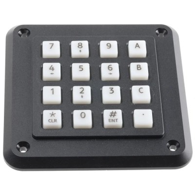 Storm IP54 16 Key Polymer Keypad with 4x4 Layout, Matrix Output, Nickel Plated FR4 Actuators 