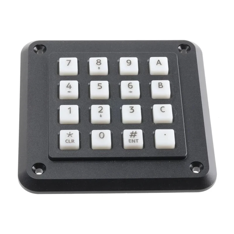 Storm IP54 16 Key Polymer Keypad with 4x4 Layout, Matrix Output, Nickel Plated FR4 Actuators 
