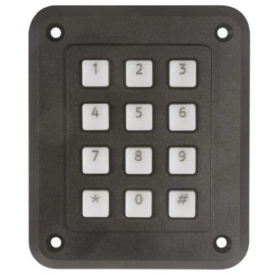 Storm IP54 12 Key Polymer Keypad, Black Housing, 3 x 4 Layout, 2,000,000 Mechanical Life IP54 