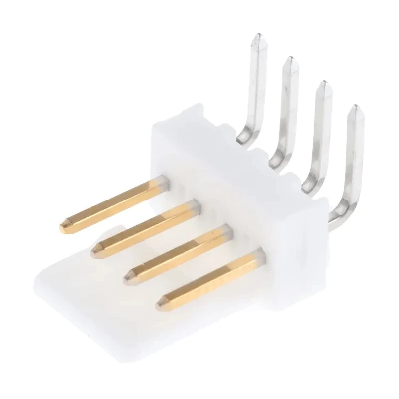 Molex KK 254 Series Right Angle Through Hole Pin Header 4 Contacts 2.54 mm Pitch Unshrouded 22-12-4042