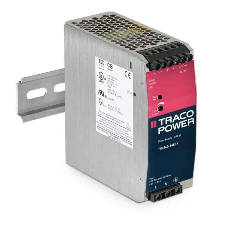 TRACOPOWER Linear DIN Rail Power Supply 264V AC Input 56V DC, 5 A Output, 240W TIB 240-148 EX