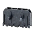 Molex Micro-Fit 3.0 Series Right Angle Through Hole PCB Header 4 Contacts 3 mm Pitch Shrouded 43650-0400