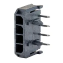 Molex Micro-Fit 3.0 Series Right Angle Through Hole PCB Header 4 Contacts 3 mm Pitch Shrouded 43650-0400