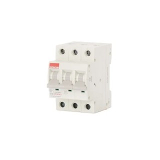 Contactum Miniature Circuit Breaker, 3-Pole, 16A, Type C, 415V AC, 10 kA Breaking Capacity CPB1016C3
